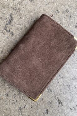 Vintage Brown Suede Card and Pocket Photo Album