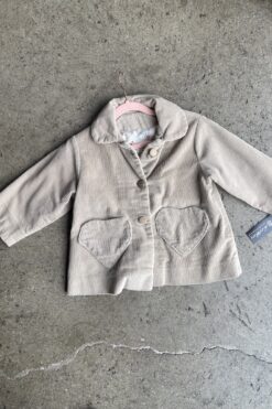 Vintage Kids Corduroy Jacket with Heart Pockets - 5T