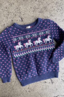 Vintage Kids Unicorn Sweater - 4T