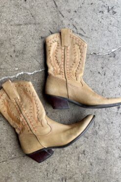 Gianni Bini Tan Leather Cowboy Boots - Size 7 1/2