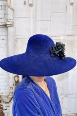 Vintage Philip Treacy London Violet Wool Felt Hat