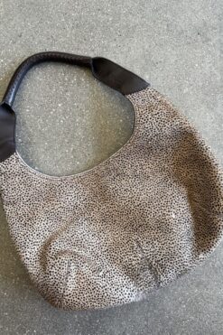 Vintage Salvatore Ferragamo Cheetah Print Pony Hair Leather Bag