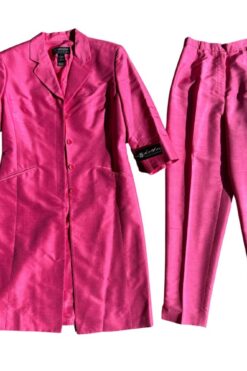 Vintage 1990s Pink Silk Blazer Set - 4