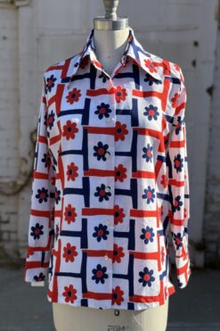 70s Floral Button Up