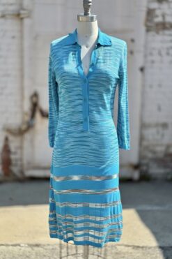 Y2K Missoni Striped Knit Dress - Large