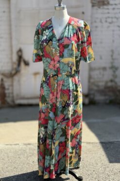 80s Tropical Carol Anderson Cotton Dress
