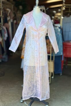 90s Pink Sheer Reflective Coat