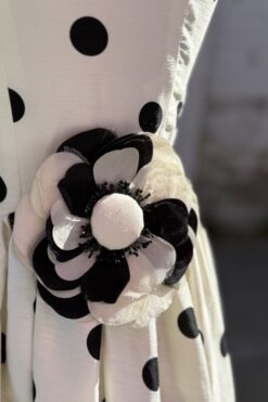 Alternative view of Y2K Polka Dot Flower Brooch Dress XS