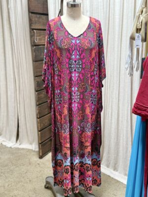 8367 Floral Print Kaftan