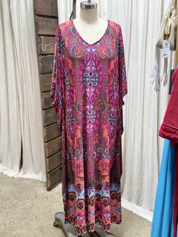 8367 Floral Print Kaftan