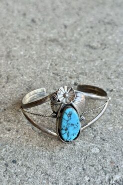 Sterling Silver Cuff with Turquoise Stone