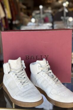 Bally High Top Calf Suede Sneakers