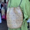 Woven Wicker Bucket Backpack