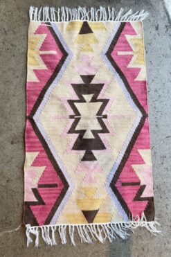 Vtg. Handwoven Wool Area Rug