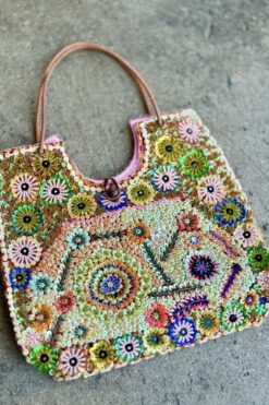 Y2K Floral Sequin Embellished Tote
