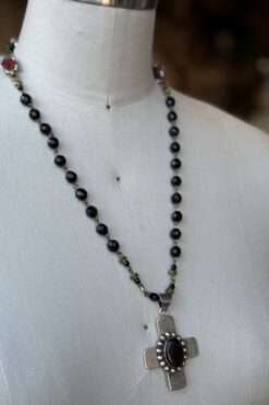 Mexican Sterling Silver Onyx Pendant