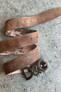 Y2K D&G Buckle Leather Belt