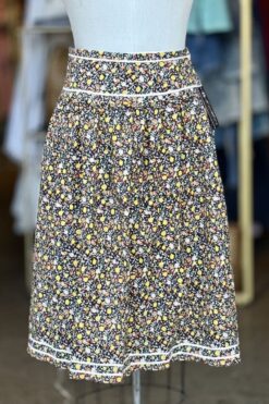 70's Pierre Cardin Floral Cotton Skirt