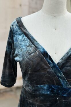Alternative view of 90s Betsey Johnson Crushed Velvet Midi Dress - L