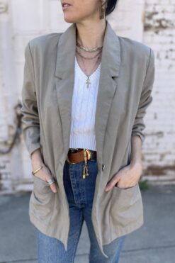 80s Olive Drab Blazer – M/L