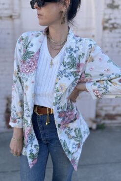 SOLD 80s Floral Blazer - Large