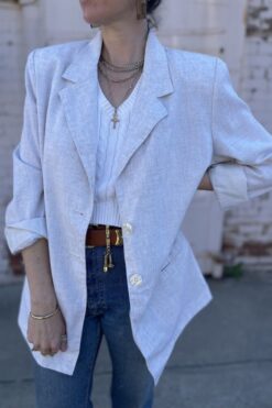 80s Sag Harbor Heather Grey Blazer - M/L