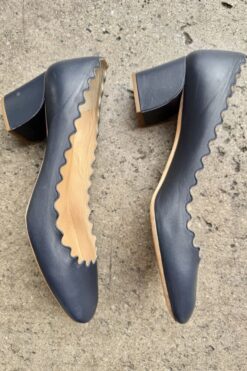 Alternative view of Chloe Scalloped Navy Heels 40, US 8.5