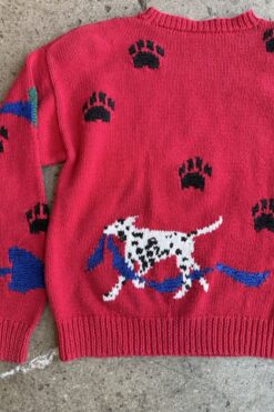 Alternative view of 90s Talbot's Handknit Red Dalmatian Sweater