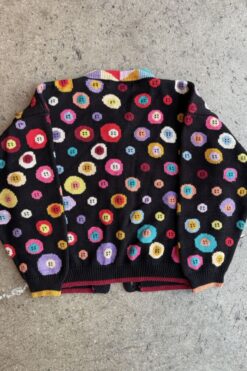 Alternative view of Vintage 1990s Christine Foley Cotton Knit Button Cardigan - Small