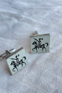 Vintage Knight on Horse Heraldry Cufflinks