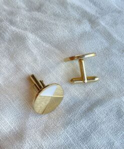 J Initial Monogram Letter Font Bold Chunky Gold Tone Vintage SWANK Cuff  Links