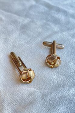 Vintage Mini Gold Tone Cufflinks