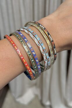 8398 enamel brass bangles set