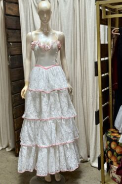 Alternative view of Gunne Sax Ruffle Lace Gown XS