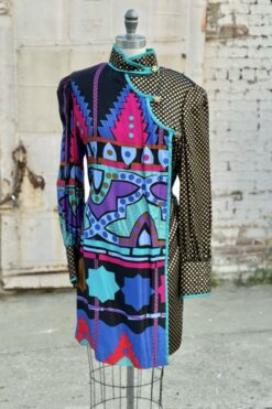 80s Jeanne Marc Whimsical Printed Jacket