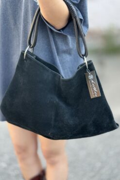 90s Suede Boho Shoulder Bag