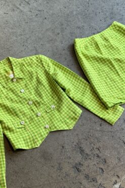 Vintage Green Plain Linen Set - SOLD
