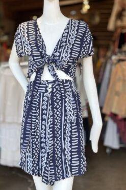 90s Summer Printed Wrap Top + Shorts Set