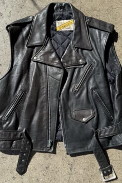 Schott NYC Vintage Leather Biker Vest