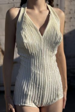 50s Sequin Halter Playsuit