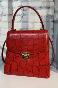 Vintage Red Leather Handbag