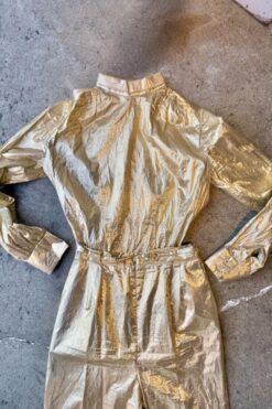 Vintage 60s Gold Tissue Lame Set - XS