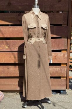 Vintage 90s Flowy Sheer 100% Silk Chiffon Maxi Skirt Set