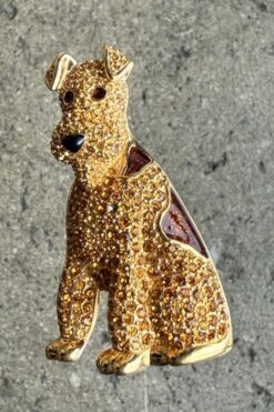 Airedale Swarovski Crystal Collectors Pin