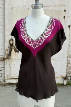 Bias Cut Silk Chiffon Dolman Top
