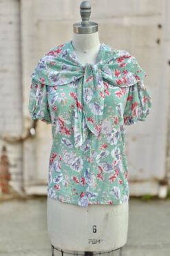 Vintage Laura Ashley Floral Tie Top