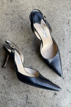 Vintage Jimmy Choo Pointy Toe Swing Back - Size 38