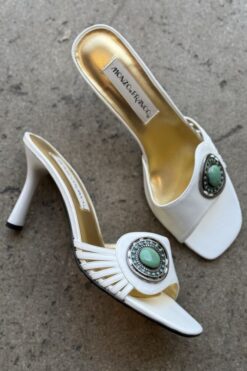 1990s Leather Sandal Heel