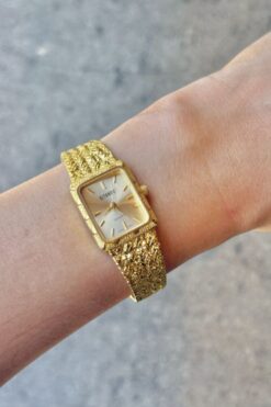 1980s Gitano Textured Gold Metal Band