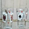 Vintage Playing Cards Drinking Glass Set